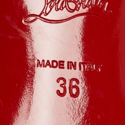 Pre Owned Christian Louboutin Beige Leather Actina 85 Slingback Pumps Size 36