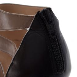 Pre Owned Christian Louboutin Beige Leather Beauty K Cage Sandals Size 38