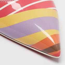 Pre Owned Christian Louboutin Multicolor Printed Patent Leather Hot Chick Pumps Size 42