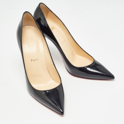 Pre Owned Christian Louboutin Black Patent Leather So Kate Pointed Toe Pumps Size 40.5