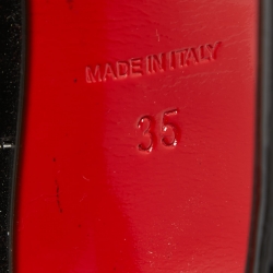 Pre Owned Christian Louboutin Black Patent Hot Chick Pumps Size 35