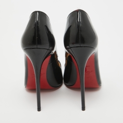 Pre Owned Christian Louboutin Black Patent Hot Chick Pumps Size 35