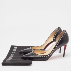 Pre Owned Christian Louboutin Black Leather Irishell Pumps Size 39