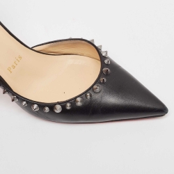 Pre Owned Christian Louboutin Black Leather Irishell Pumps Size 39