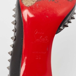Pre Owned Christian Louboutin Black Leather Irishell Pumps Size 39