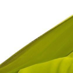 Christian Siriano Lime Silk Drop-Waist Gown S