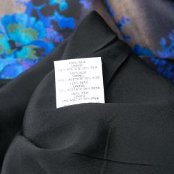 Christopher Kane Floral Printed Silk Zip Detail Maxi Dress M
