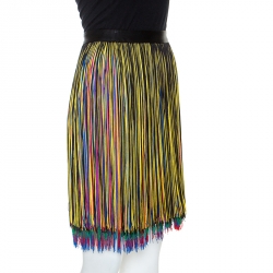 Christopher Kane Multicolor Fringed Skirt M