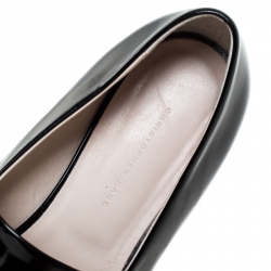 Christopher Kane Black Patent Leather Crystal Embellished Loafers Size 37
