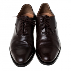 مملوكة مسبقًا حذاء أوكسفورد تشورشيز تورونتو رباط علوي جلد بني مقاس 37