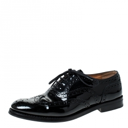 Church's Black Brouge Leather Lace Up Oxfords Size 37