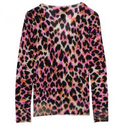 Class by Roberto Cavalli Leopard Print Wool Sweater