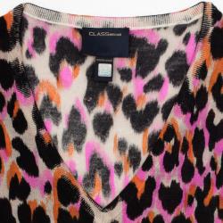 Class by Roberto Cavalli Leopard Print Wool Sweater