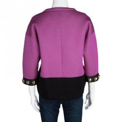 Class By Roberto Cavalli Colorblock Knit Studded Top M