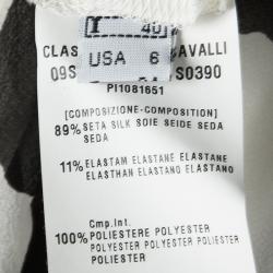 Pre Owned فستان ماكسي كلاس باي روبرتو كافالي حرير نقشة الفهد بلا أكمام S