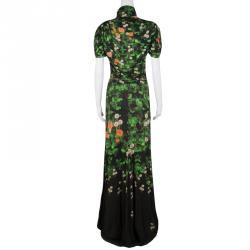 Pre Owned فستان ماكسي كلاس باي روبرتو كافالي تفاصيل حزام مزخرف جيرسيه طباعة زهور M