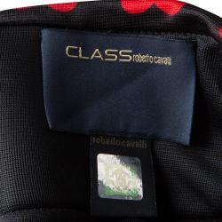 Pre Owned Class by Roberto Cavalli Heart and Leopard Print Sleeveless Bustier Dress M