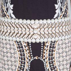 Pre Owned Class by Roberto Cavalli Multicolor Jewel Print Long Sleeve Dress M