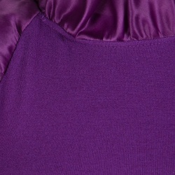 Pre Owned Class by Roberto Cavalli Purple Knit Ruffle Trim Sleeveless Top S
