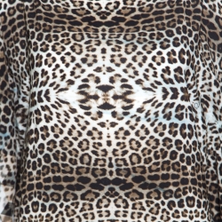 Cavalli Class Multicolor Leopard Print Kaftan Top L