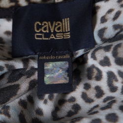 Cavalli Class Multicolor Leopard Print Kaftan Top L