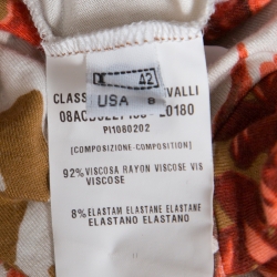 Class by Roberto Cavalli Multicolor Floral and Tiger Figure Printed Long Sleeve Top M