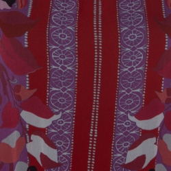 Class by Roberto Cavalli Multicolor Floral Printed Silk Ribbed Detail Top L 