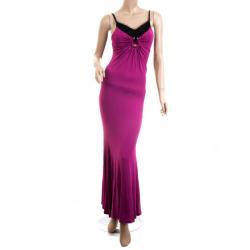 مملوكة مسبقًا Class by Roberto Cavalli Long Pink Dress M