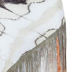 مملوكة مسبقًا Class by Roberto Cavalli Printed Fringe Maxi Dress M