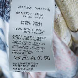 مملوكة مسبقًا Class by Roberto Cavalli Printed Fringe Maxi Dress M