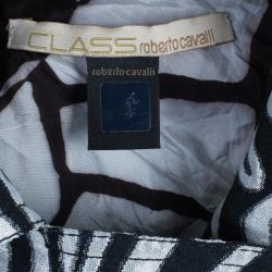 Class by Roberto Cavalli Monochrome Belted Coat M
