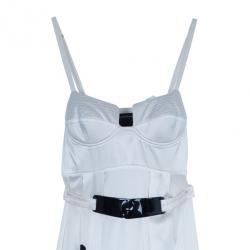 مملوكة مسبقًا Class by Roberto Cavalli Monochrome Satin Maxi Dress M