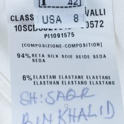 مملوكة مسبقًا Class by Roberto Cavalli Monochrome Satin Maxi Dress M