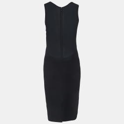 Pre Owned Class by Roberto Cavalli Black Rib Knit Sleeveless Short Dress M  