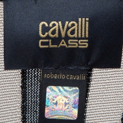 Pre Owned Class Roberto Cavalli Stripe Patterned Jersey Top M