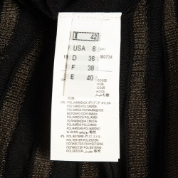 Pre Owned Class Roberto Cavalli Stripe Patterned Jersey Top M