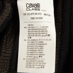 Pre Owned Class Roberto Cavalli Stripe Patterned Jersey Top M