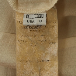 مملوكة مسبقًا Class by Roberto Cavalli Cream Chiffon Ruffled Shirt M