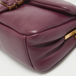 Pre Owned Coach Purple Leather Pillow Tabby 26 Shoulder Bag