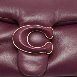 Pre Owned Coach Purple Leather Pillow Tabby 26 Shoulder Bag