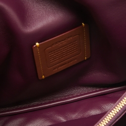 Pre Owned Coach Purple Leather Pillow Tabby 26 Shoulder Bag