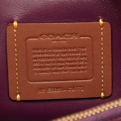 Pre Owned Coach Purple Leather Pillow Tabby 26 Shoulder Bag