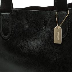 Coach Black Pebbled Leather Derby Tote