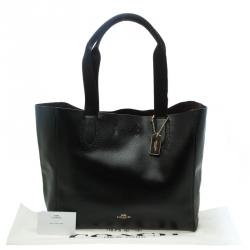 Coach Black Pebbled Leather Derby Tote