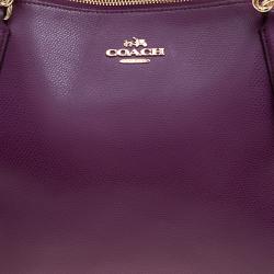 Coach Purple Leather Ava Chain Tote