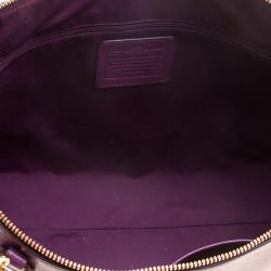 Coach Purple Leather Ava Chain Tote