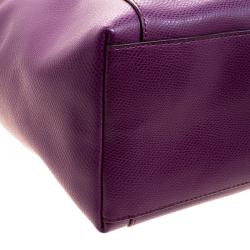 Coach Purple Leather Ava Chain Tote