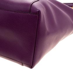 Coach Purple Leather Ava Chain Tote
