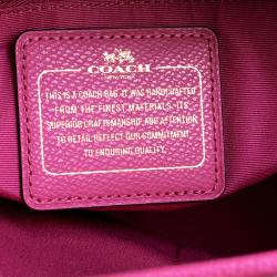 Pre Owned حقيبة كوتش سيتي زيب جلد وردي بسحاب