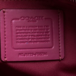 Coach Beige/Pink Signature Canvas and Leather Tote